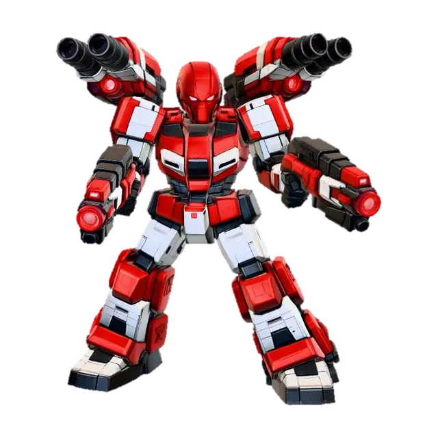 Scarlet Barrage - Robust 3D model, vytvořený pomocí AI