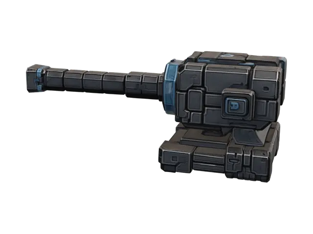 3D model for Obsidian Block Siege Cannon