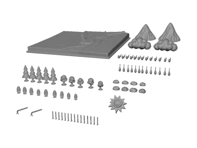 3D model for Conjunto de Paisagem em Miniatura