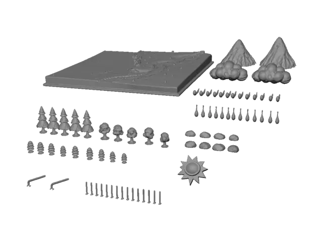 3D model for Conjunto de Paisagem em Miniatura