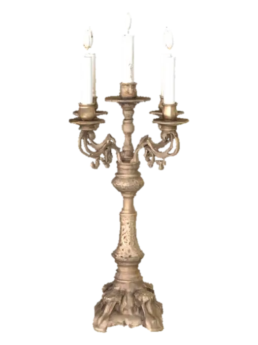 a beroque candle holder 3D model, vytvořený pomocí AI