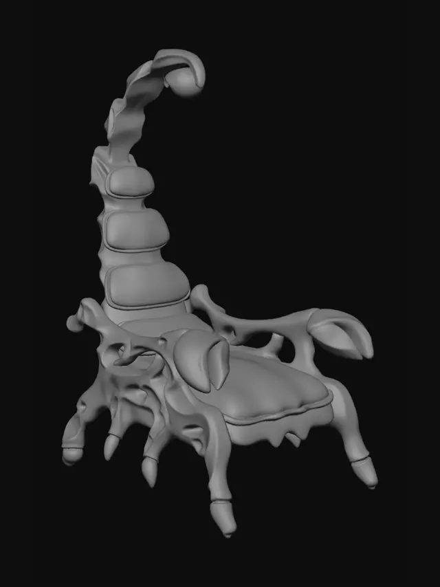 3D model for Dragon Spine Chair