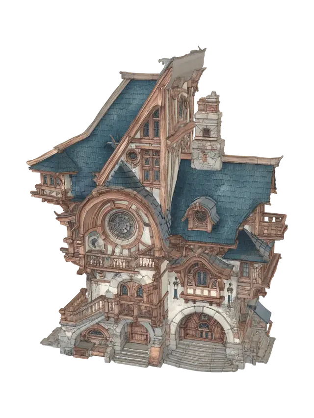 3D-модель House - Floorplan, згенерована ШІ