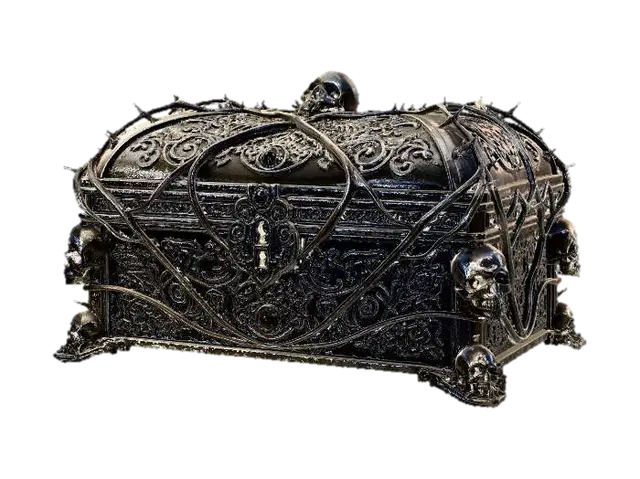 Barbed Skull Box - Objects 3D model, vytvořený pomocí AI