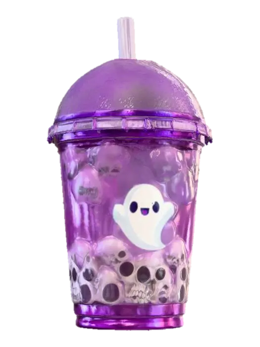 Spooky Skulls Sip, #food# - Themed 3D model, vytvořený pomocí AI