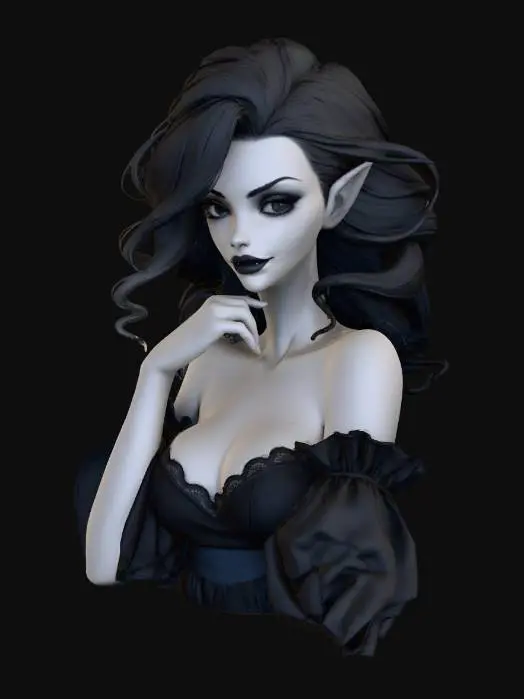 3D model for #Halloween2025#, Vampire Enchantress