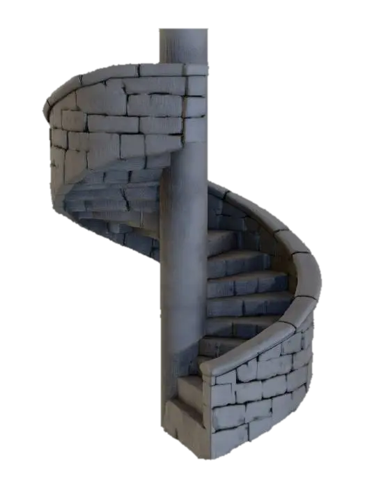 Spiral Ascent - Shape 3D model, vytvořený pomocí AI