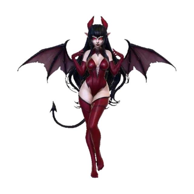 Cute Succubus, #Halloween2025# 3D model, vytvořený pomocí AI