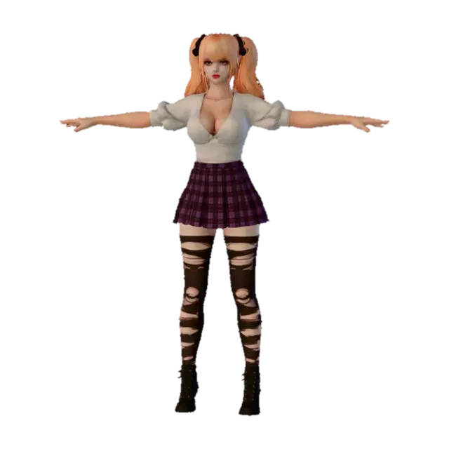 Plaid Punk Style - Textiles 3D model, vytvořený pomocí AI
