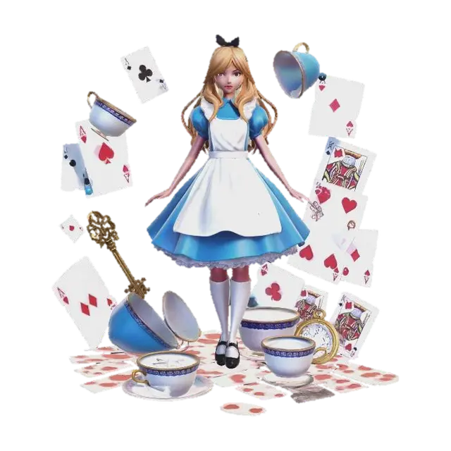 3D model for Alice and the Card Tea Party