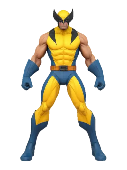 A high poly, 8k resolution, 3d model of Wolverine in the style of John Romita Sr.… 3D model, vytvořený pomocí AI