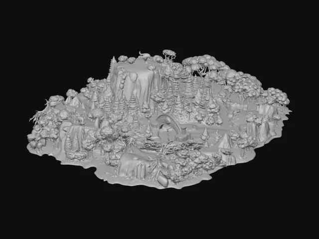 3D model for Verdant Isle of the Whispering Woods