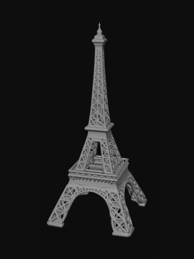 3D model for 에펠탑을 3D로 만들어줘.