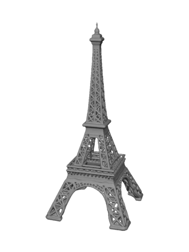 3D model for 에펠탑을 3D로 만들어줘.