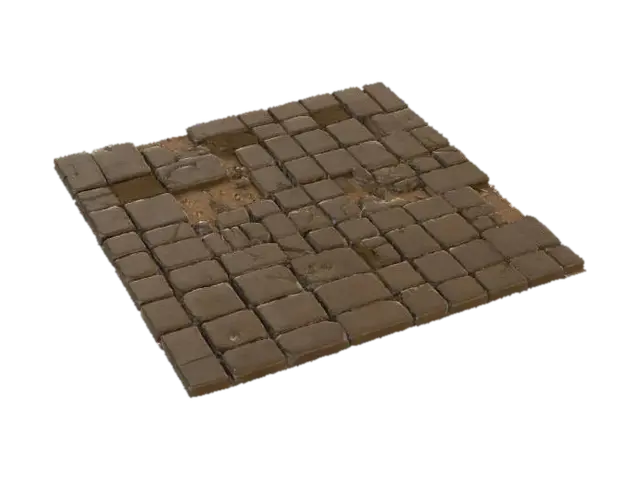 the ground and floor in the dungeon 3D model, vytvořený pomocí AI