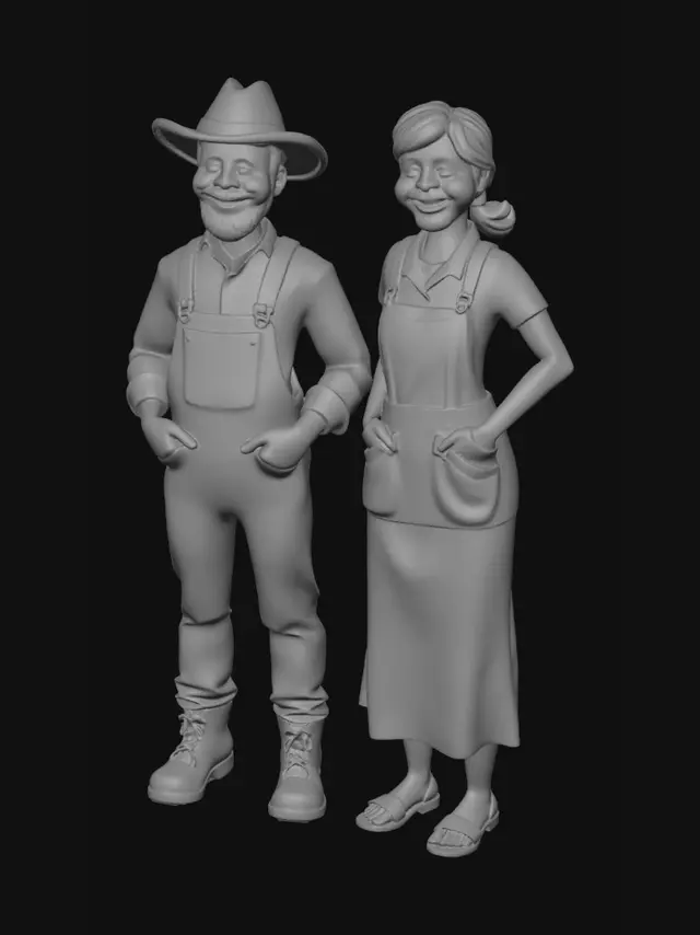 3D model for 3D bir çiftlik karakteri