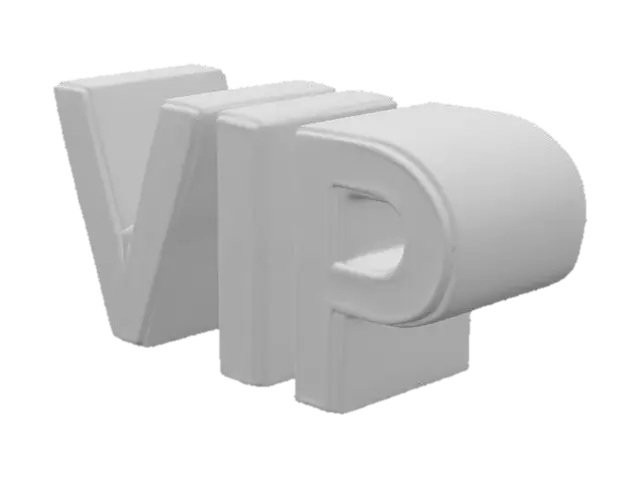 3D model for VIP Neon Sign