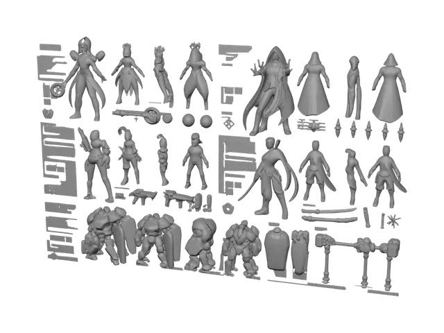 3D model for Riftline Heroes Turnaround Sheets