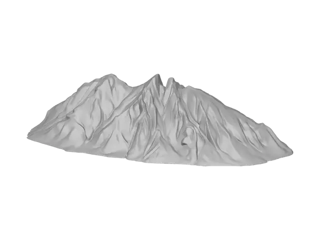 3D model for Jagged Mountain Silhouette