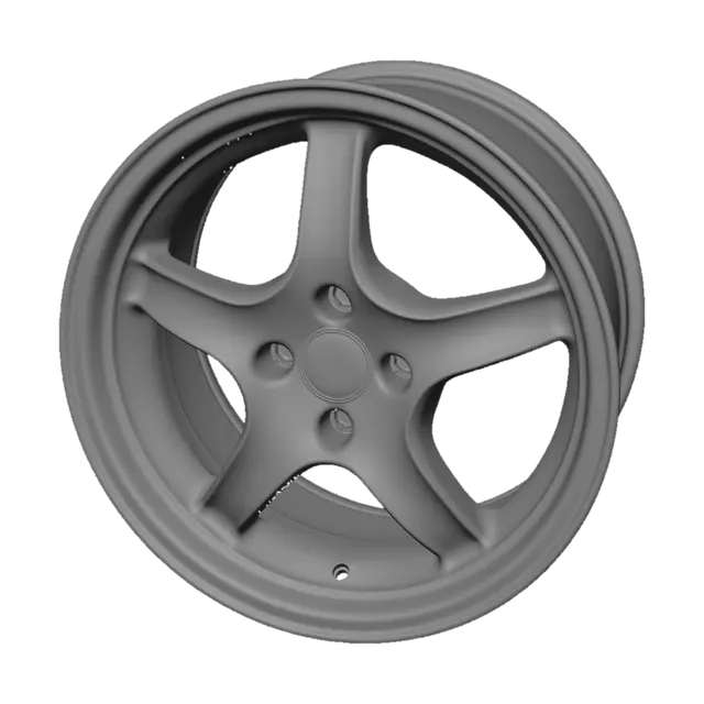 3D model for Chrome Five-Spoke Alloy Wheel