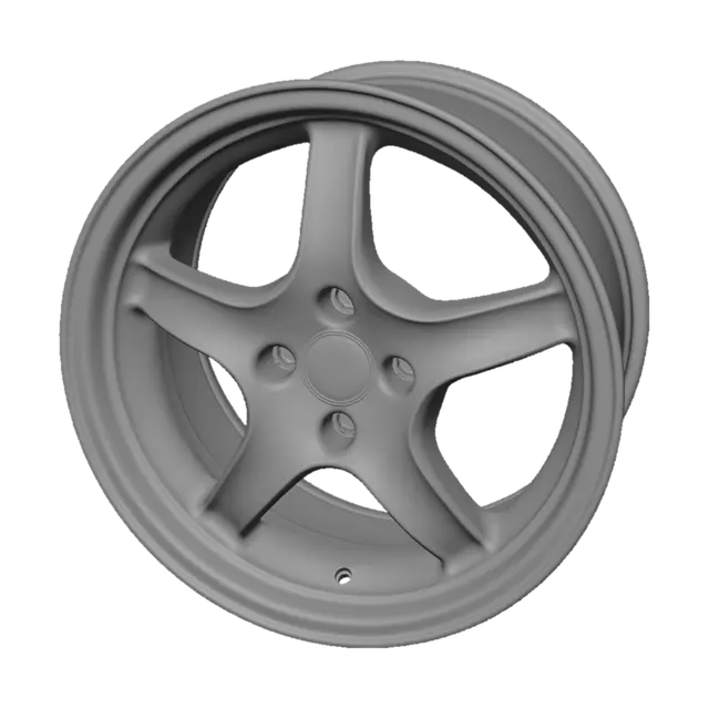 3D model for Chrome Five-Spoke Alloy Wheel