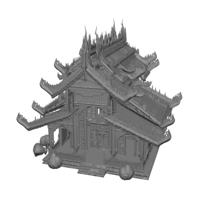 3D model for Crimson Tiered Roof Pavilion
