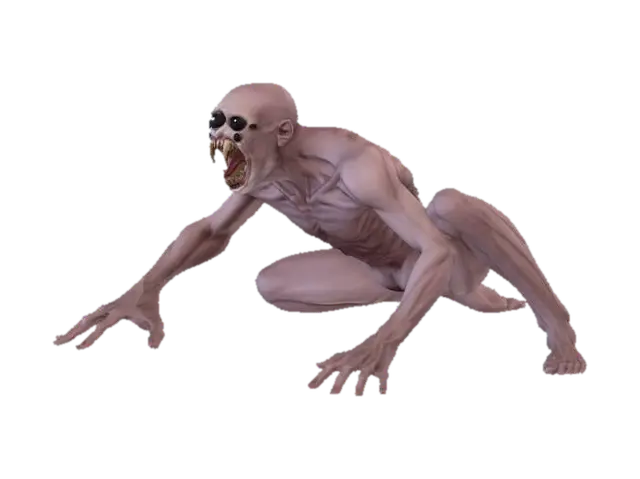 Cave Lurker 3D model, vytvořený pomocí AI