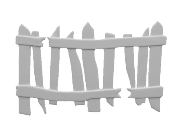 3D model for Wooden Fence Illustration