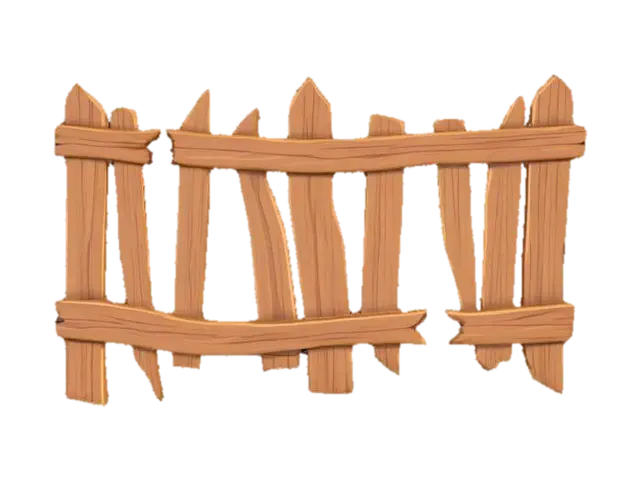 3D model for Wooden Fence Illustration