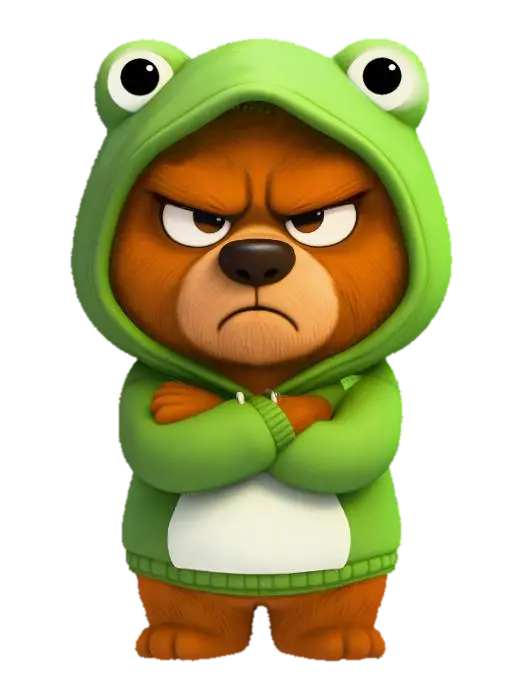 3D model for Grumpy Hoodie Bear