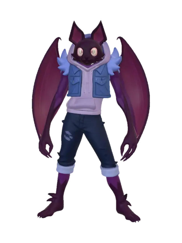 Shadowwing 3D model, vytvořený pomocí AI