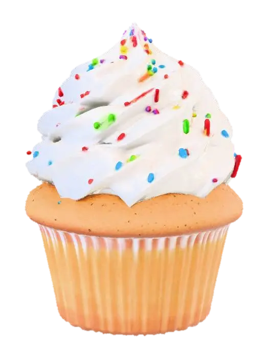 Buttermilk vanilla cupcake - Desserts 3D model, vytvořený pomocí AI