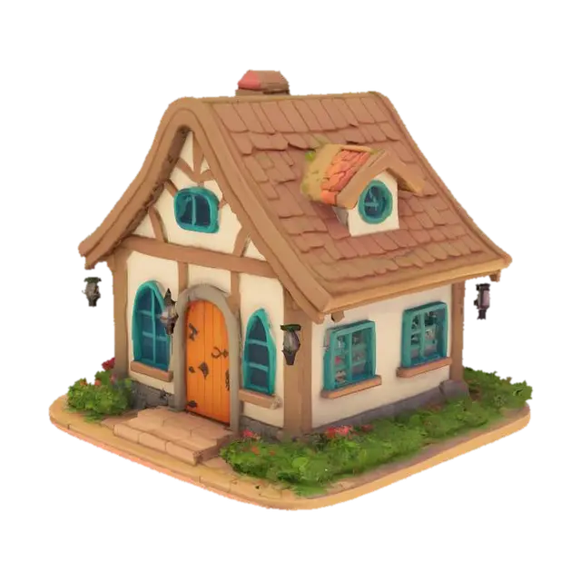 3D model for Town building, Stylized, Game Assets