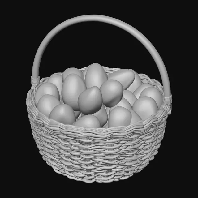 3D model for Pastel Easter Egg Basket, #EasterEgg2026#