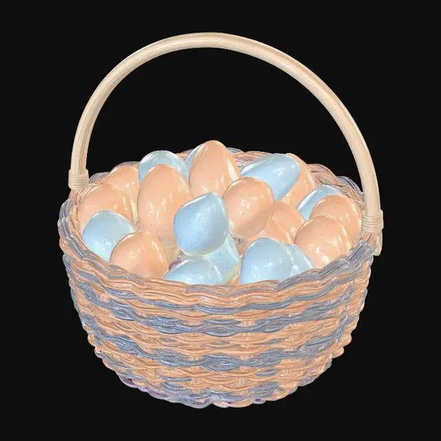 3D model for Pastel Easter Egg Basket, #EasterEgg2026#