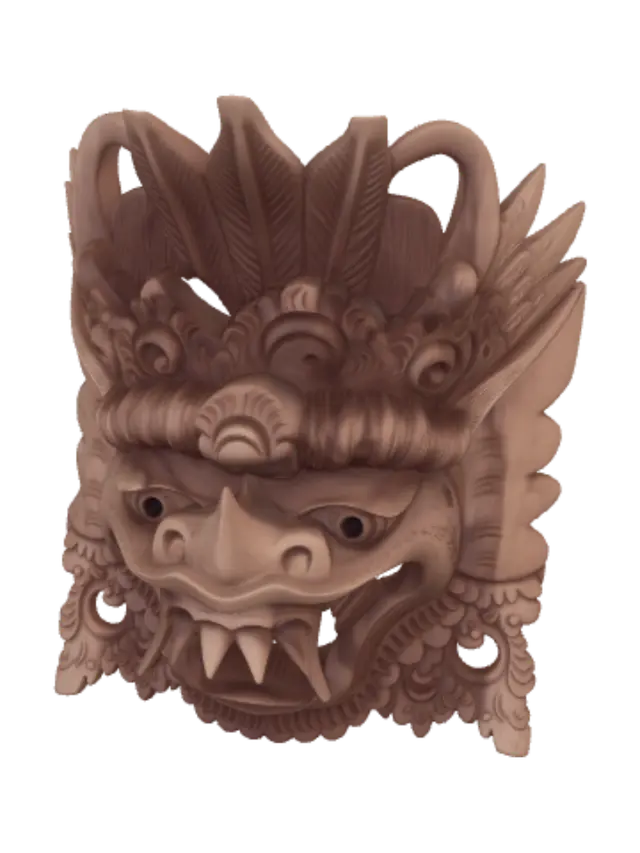 3D model for Wooden Dragon Mask