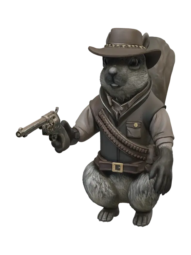 3D model for Gunslinger Squirrel