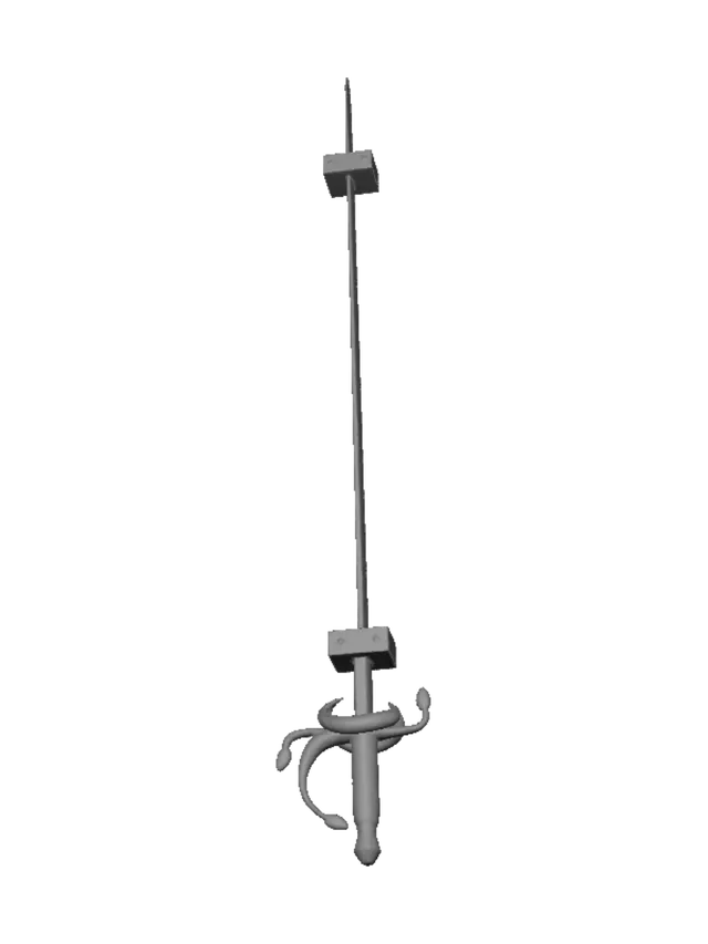 3D model for Wall-Mounted Sword