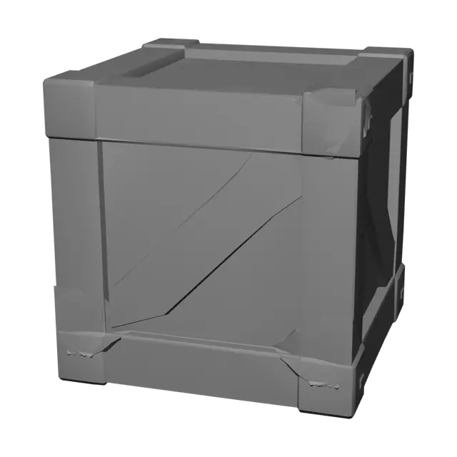 3D model for Orange Wooden Crate