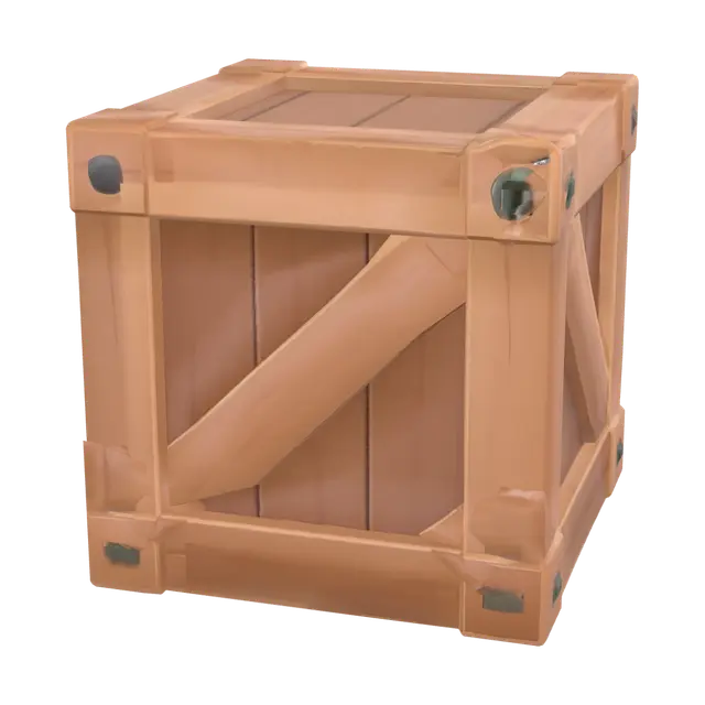 3D model for Orange Wooden Crate