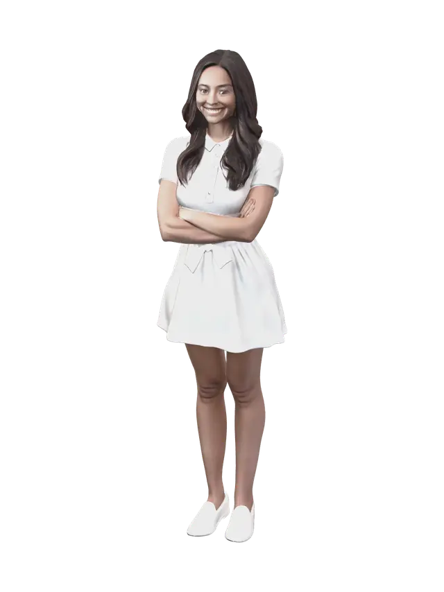 Full Body Female - Frontview 3D model, vytvořený pomocí AI