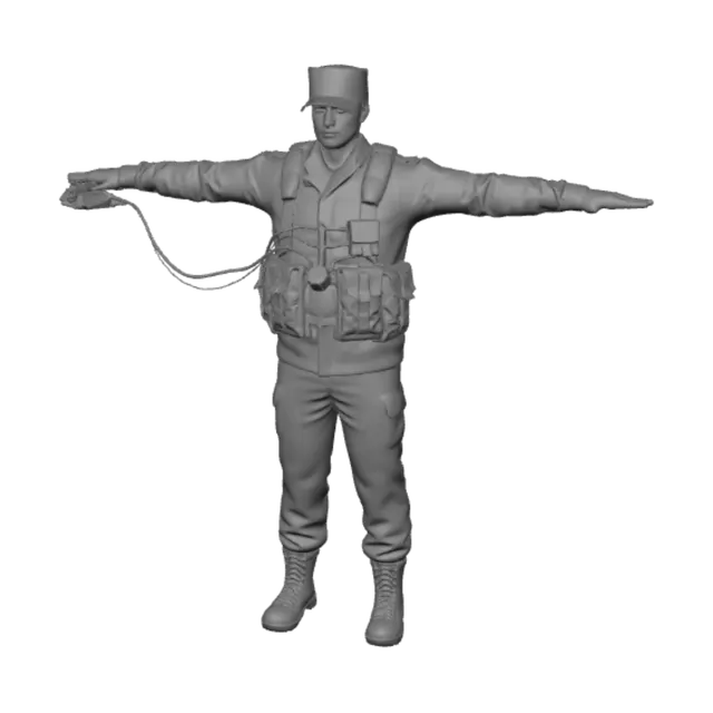 3D model for T-Pose Soldier in Camouflage