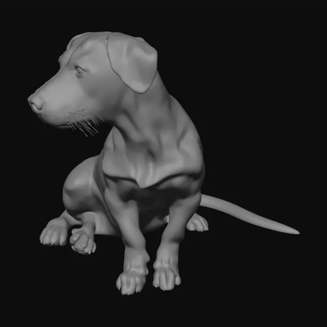 3D model for Firelit Dog at the Hearth