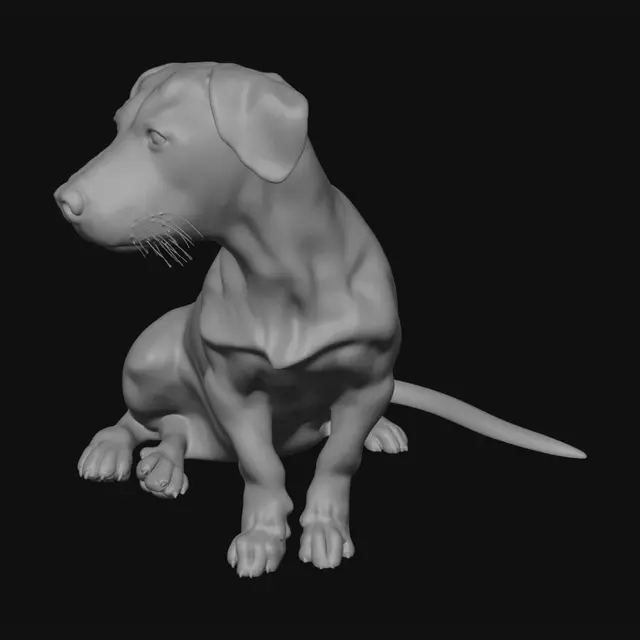 3D model for Firelit Dog at the Hearth