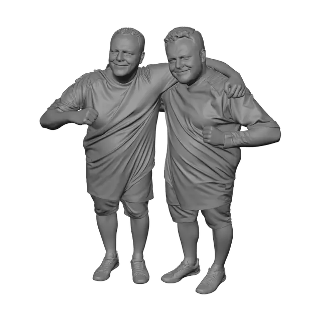 3D model for Teammates in Green Celebrating