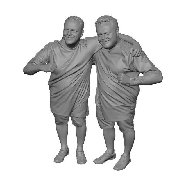 3D model for Teammates in Green Celebrating