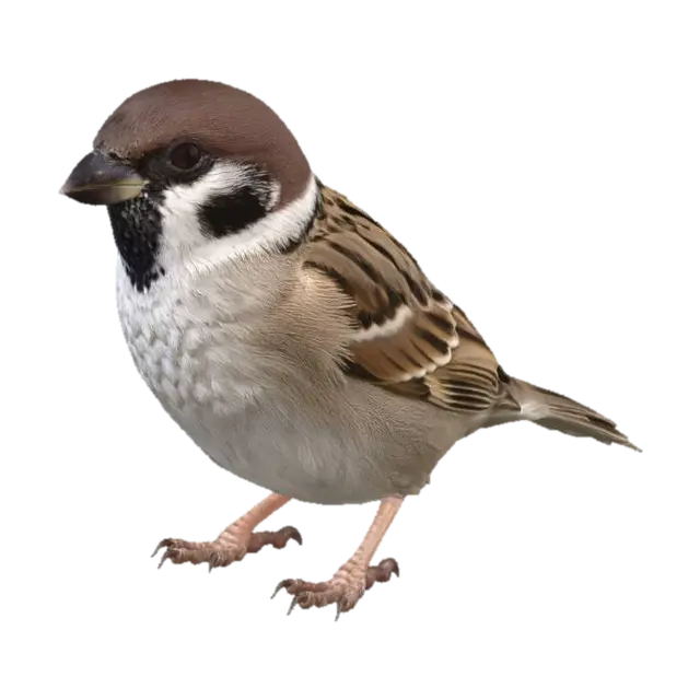 3D model for House Sparrow on a Concrete Wall
