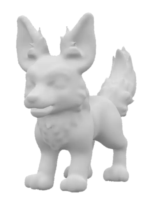 3D model for small totem of a jackal beast