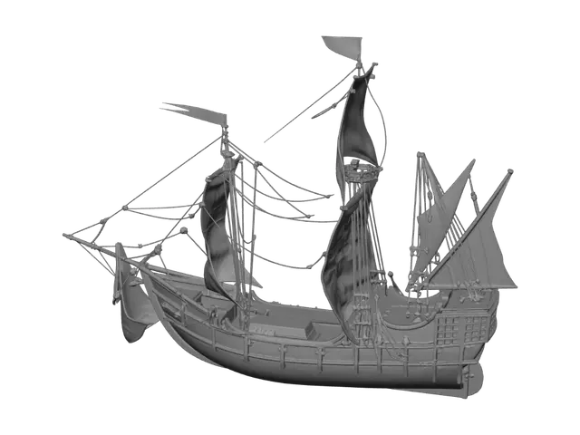 3D model for Glass-Encased Model Ship
