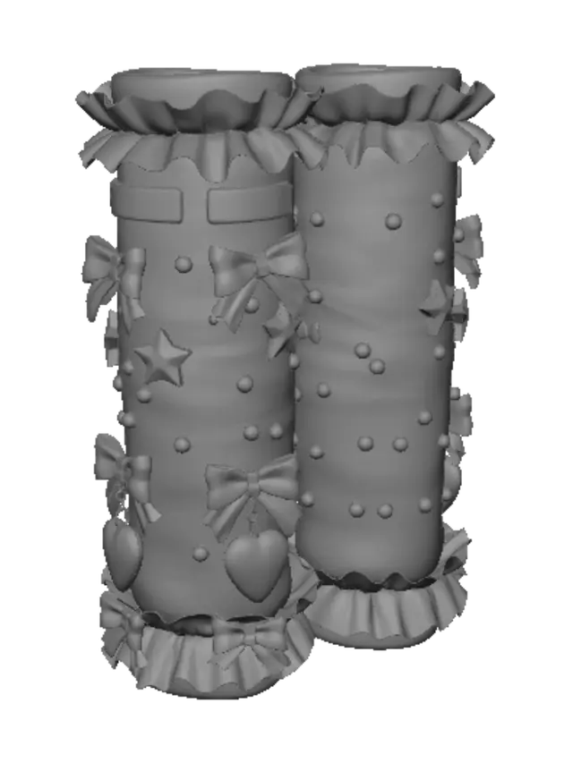 3D model for Pastel Rainbow Kawaii Leg Warmers